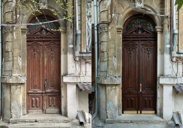 В центре Одессы отреставрировали еще одну историческую дверь