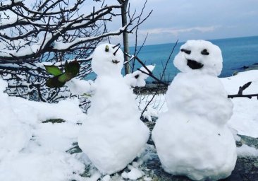 Конкурс снежных скульптур: смотри, как развлекались одесситы